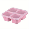 4-Pack: Snack Container With 4 Compartments, Divided Bento Lunch Box With Transparent Lids by DailySale