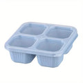 4-Pack: Snack Container With 4 Compartments, Divided Bento Lunch Box With Transparent Lids by DailySale