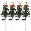 4-Pack: Solar Christmas Tree Lights Garden Decorations by DailySale