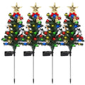 4-Pack: Solar Christmas Tree Lights Garden Decorations by DailySale