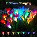 4-Pack: Solar Garden Lights Color Changing with16 Larger Lily Flowers by DailySale