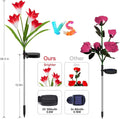 4-Pack: Solar Garden Lights Color Changing with16 Larger Lily Flowers by DailySale