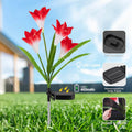 4-Pack: Solar Garden Lights Color Changing with16 Larger Lily Flowers by DailySale