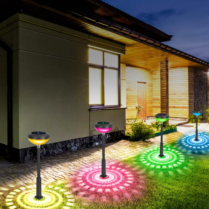 4-Pack: Solar Pathway Color Changing Garden Light by DailySale