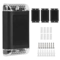 4-Pack: Solar Powered Wall Sconce Light IP55 Rechargeable Optical Sensor Lamp by DailySale
