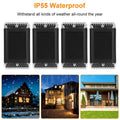 4-Pack: Solar Powered Wall Sconce Light IP55 Rechargeable Optical Sensor Lamp by DailySale