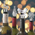 4-Pack: Stainless Steel Christmas Fun Wine and Beverage Bottle Stopper by DailySale