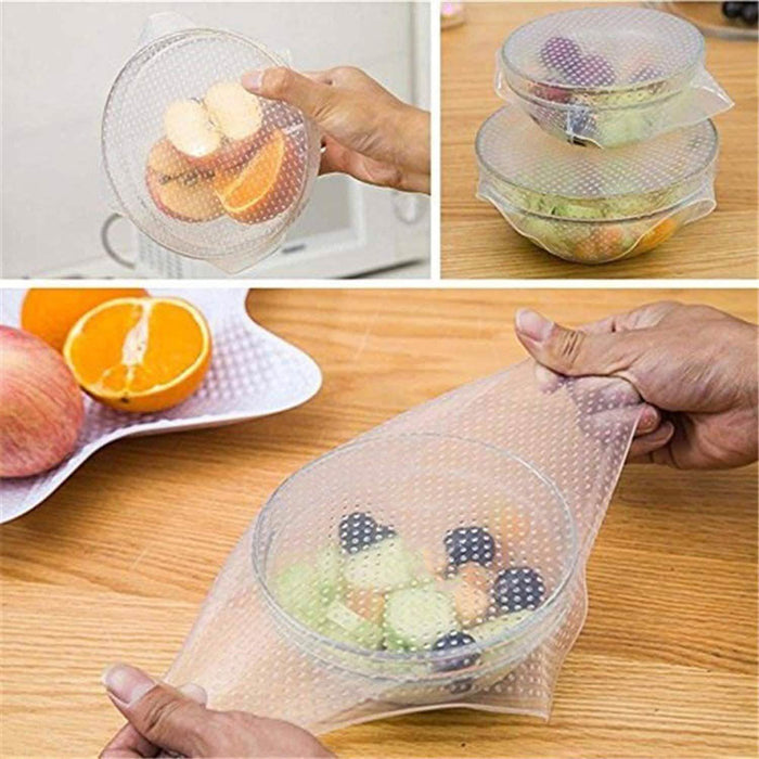 4-Pack: Stretch and Fresh Re-usable Food Wraps by DailySale