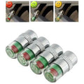 4-Pack: Tire Valve Stem Caps Pressure Monitor by DailySale