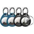 4-Pack: UNBREAKcable Apple AirTag Holder with All Metal Keychain Key Ring Clip (Refurbished) by DailySale
