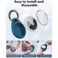 4-Pack: UNBREAKcable Apple AirTag Holder with All Metal Keychain Key Ring Clip (Refurbished) by DailySale