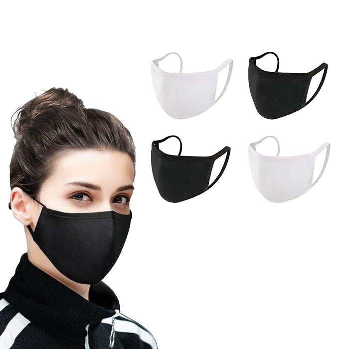 4-Pack: Washable & Reusable 2-Ply Cotton Fabric Reversible Face Mask by DailySale