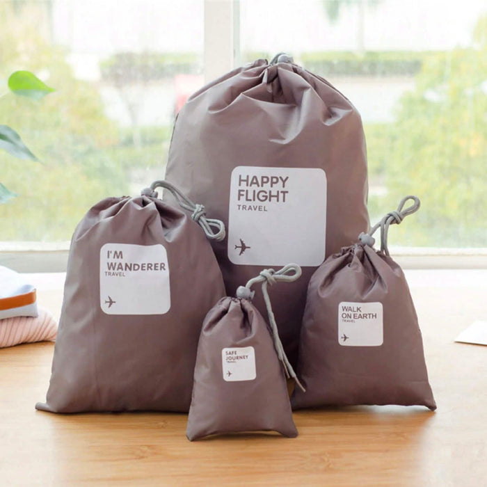 4-Pack: Waterproof Drawstring Bag Set by DailySale
