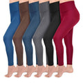 4-Pack: Women’s Fleece Lined Leggings High Waist (One Size) by DailySale