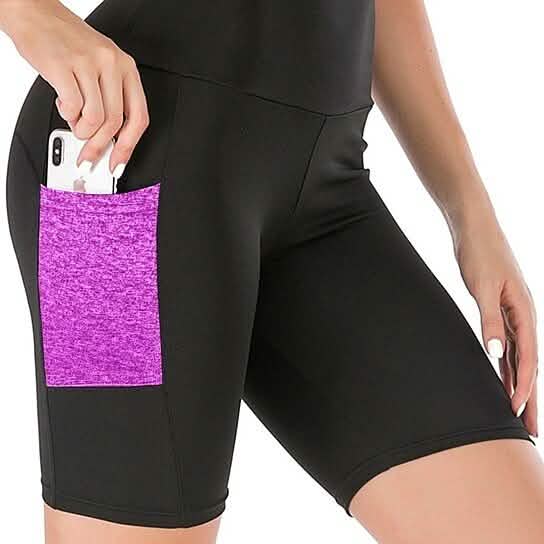 4-Pack: Women's High Waisted Biker Shorts with Pockets by DailySale