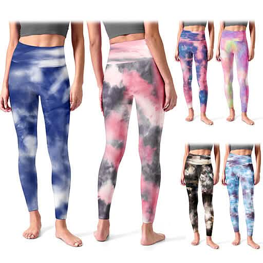 4-Pack: Women's High Waisted Ultra Soft Tie Dye Leggings by DailySale