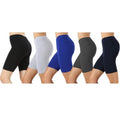 4-Pack: Women's Premium Cotton Biker Shorts by DailySale