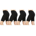 4-Pack: Women's Premium Cotton Biker Shorts by DailySale