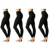 4-Pack: Women's Premium Cotton Full Length Leggings