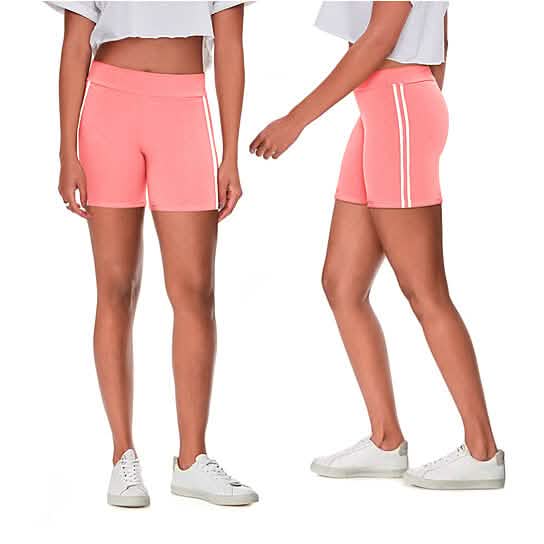 4-Pack: Women's Ultra-Soft Stretchy Athletic Workout Yoga Shorts with Stripes by DailySale