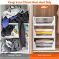 4-Packs: Plastic Storage Box Closet Organizer Foldable Storage with Slide Rail Push-Pull by DailySale