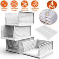 4-Packs: Plastic Storage Box Closet Organizer Foldable Storage with Slide Rail Push-Pull by DailySale