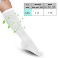 4-Pairs: White L/XL Compression Socks Running Sports Graduated Travel by DailySale