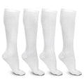 4-Pairs: White L/XL Compression Socks Running Sports Graduated Travel by DailySale