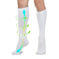 4-Pairs: White L/XL Compression Socks Running Sports Graduated Travel by DailySale