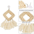 4-Pairs: Women's Rattan Earrings by DailySale