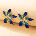 4-Pairs: Women's Textured Metal Flower Design Stud Earrings by DailySale