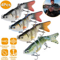 4-Piece: 6 Segment Multi Jointed Lifelike Fish Lures by DailySale