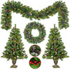 4-Piece: Artificial Christmas Tree Set