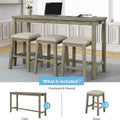 4-Piece: Counter Height Bar Table Set by DailySale