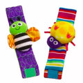 4-Piece: Cute Animal Soft Baby Socks Toys Wrist Rattles Set by DailySale