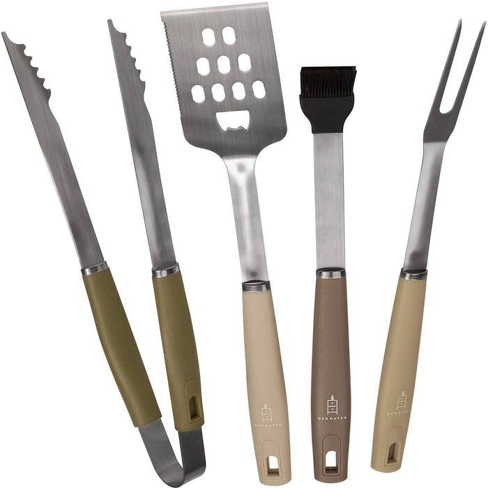 4-Piece: Den Haven Stainless Steel BBQ Accessory Grill Tool Set by DailySale