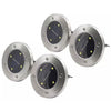 4-Piece: Disk Solar Powered Path Lawn Lights