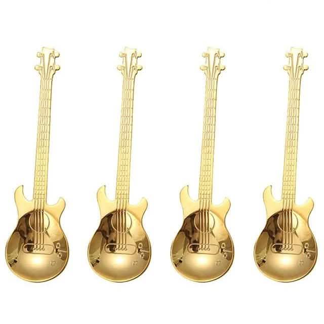 4-Piece: Guitar-Shaped Spoon Set by DailySale