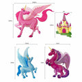 4-Piece: Malkin - Large Unicorn 3D Wall Decal Stickers Set by DailySale