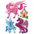 4-Piece: Malkin - Large Unicorn 3D Wall Decal Stickers Set by DailySale