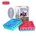 4-Piece: Pet Slow Feeder and Licking Tray Set by DailySale