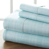 4-Piece Set: Thatch Patterned Hypoallergenic Deep Pocket Sheet Set