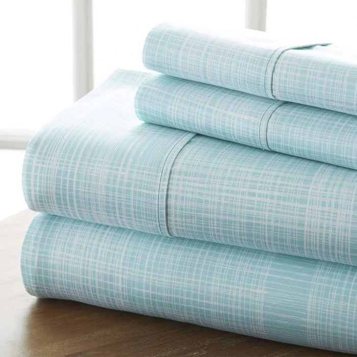 4-Piece Set: Thatch Patterned Hypoallergenic Deep Pocket Sheet Set by DailySale