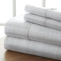 4-Piece Set: Thatch Patterned Hypoallergenic Deep Pocket Sheet Set by DailySale