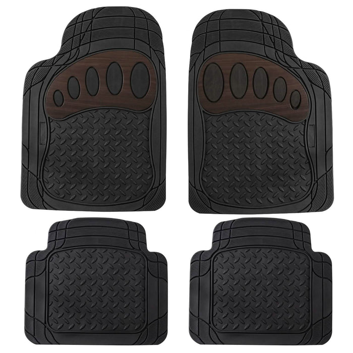 4-Piece Set: Trimmable ClimaProof™ Non-Slip Rubber Floor Mats With Footprint Design by DailySale