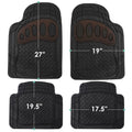 4-Piece Set: Trimmable ClimaProof™ Non-Slip Rubber Floor Mats With Footprint Design by DailySale