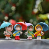 4-Piece Set: Umbrella Girl Figure Statue