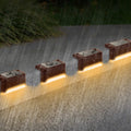 4-Piece: Solar Powered LED Step Lights by DailySale