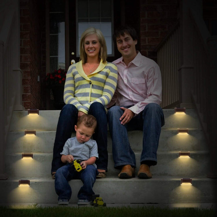 4-Piece: Solar Powered LED Step Lights by DailySale