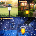 4-Piece: Solar Torch Outdoor Light with Flickering Flame by DailySale